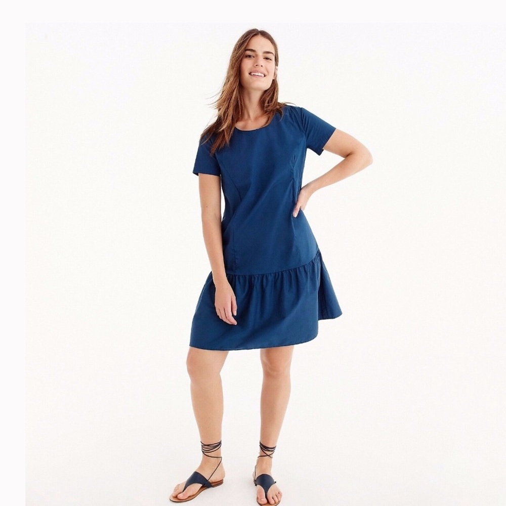 Universal Standard J. Crew Navy Poplin Drop Dress